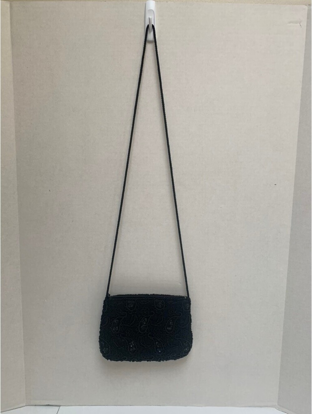 Vintage Bechamel  Black Beaded Evening Bag